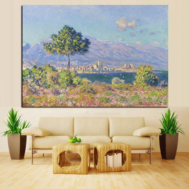 Antibes Seen From the Plateau Notre-Dame by Claude Monet Printed on Canvas 4
