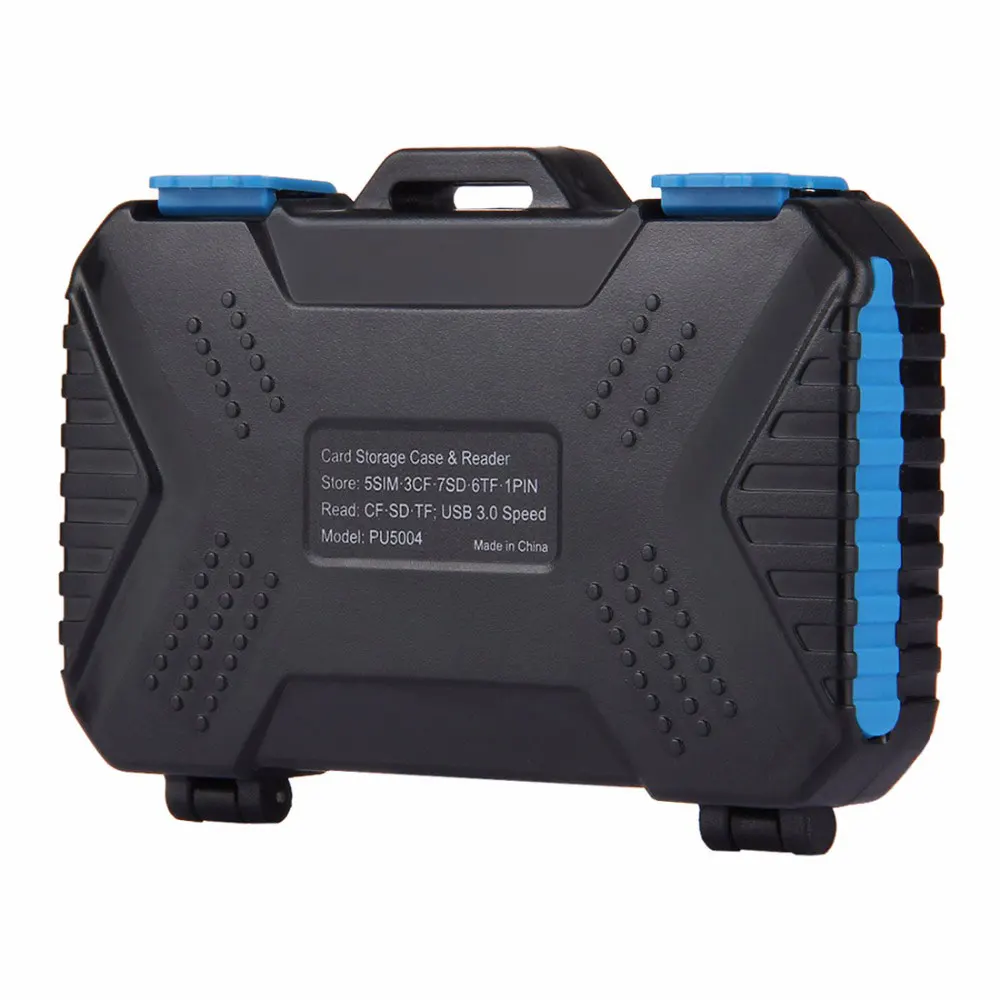 

New Portable 6 in 1 Memory Card Case 1 Standard SIM + 2 Micro-SIM +2 Nano-SIM+4 CF Card+ 8 SD + 9 TF card +1 Pin Key Case