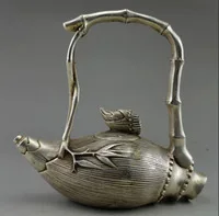 

christmas decorations for home+ Collectible Decorated Old Handwork Tibet Silver Carved Big Maize Teapot Freeshipping