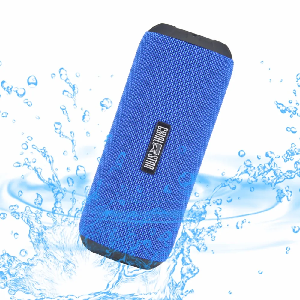 

Chialstar Outdoor Speaker M2 Blue Waterproof IPX6 12W Bluetooth Speakers Fabric Sports with Mic for Iphone iPad Mobile Phone