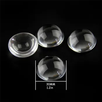 

10pcs 30mm 35mm Clear Round Half Balls Glass Cabochons Magnifying Clear Glass Cabochon For Pendant Tray Setting DIY Jewelry