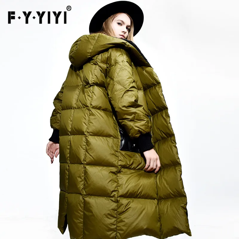 

Jackets women's winter New 2016 thick fashion loose Large size stitching hit color Korean wave Coat female female jacket Long