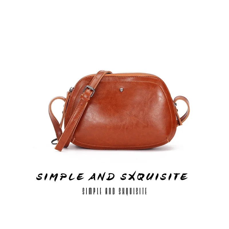 

Fashion newest design genuine leather women's popular handbag vintage small shoulder bag simple female messenger bag