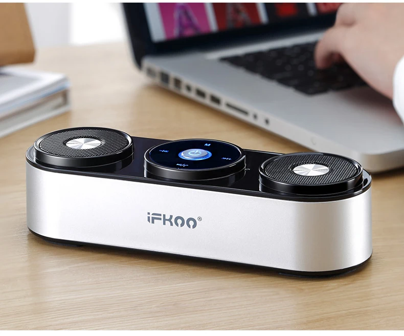 

wireless bluetooth speaker metal portable subwoof sound with Mic TF card FM radio AUX MP3 music play loudspeaker S4