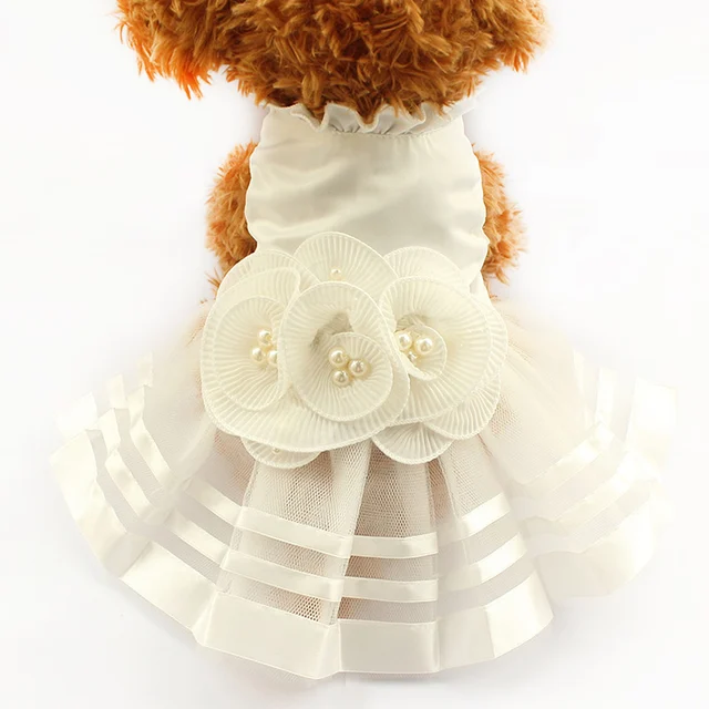 armi store perla flor adorno perro vestido vestidos de novia para