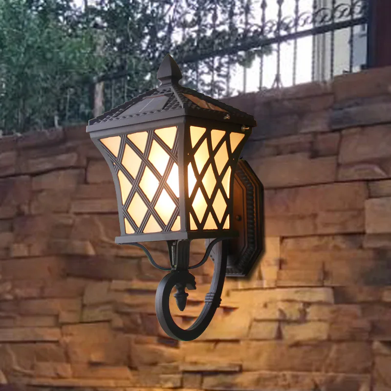 

Garden Villa Solar Wall Lamp Outdoor Waterproof Household Led Balcony Lights Outdoor Courtyard Lamp Hallway Lamp Lighting