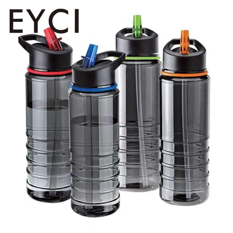 

EYCI Flip Straw Drinks Sport Gym Hydration Water Bottle Bike Caming New Random Color
