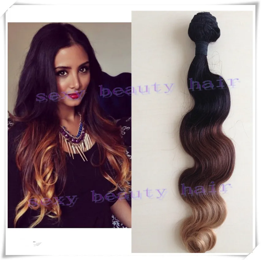 3 Tone Ombre Hair Weave Extensions Ombre Three Tone Hair Weave 1b