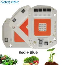 Светодиодный COB светильник для выращивания кристаллов 50 Вт 30 Вт 20 Вт AC 220 В 230 в полный спектр DIY светильник для роста красный+ синий Фито лампа для выращивания цветов