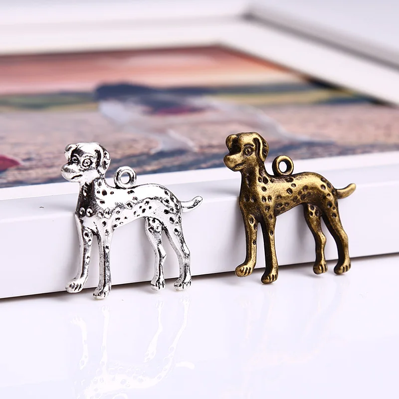 Vintage Dog Charms for Jewelry Making Diy Metal Zinc Alloy Animal