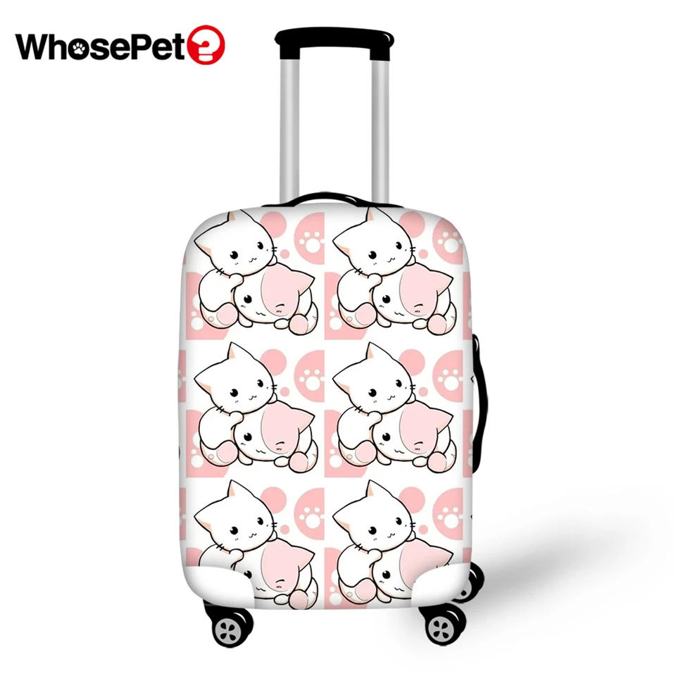 

WHOSEPET Travel Luggage Protective Cover Kawaii Animal Print Waterproof Suitcase Cover Cartoon Pattern Dust-proof Suitcase Cover