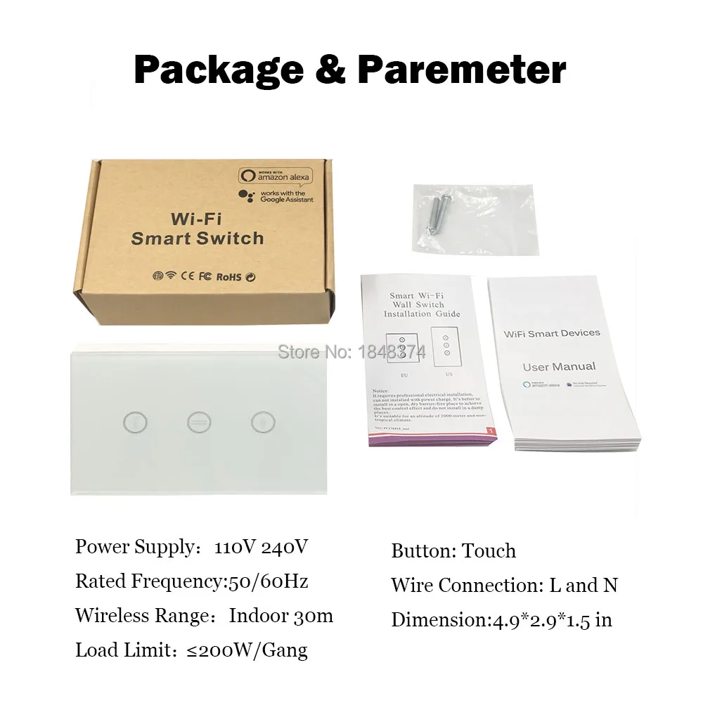 Zemismart US Wifi Curtain Switch WiFi APP Voice Control by Siri Alexa Google Home For Rolling shutter Slide Garage