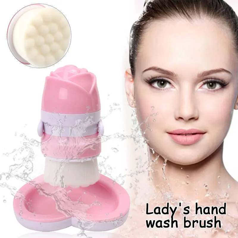 

Cleansing Brush Facial Cleanser Washing Brush Pore Care Fashion Effective Rose