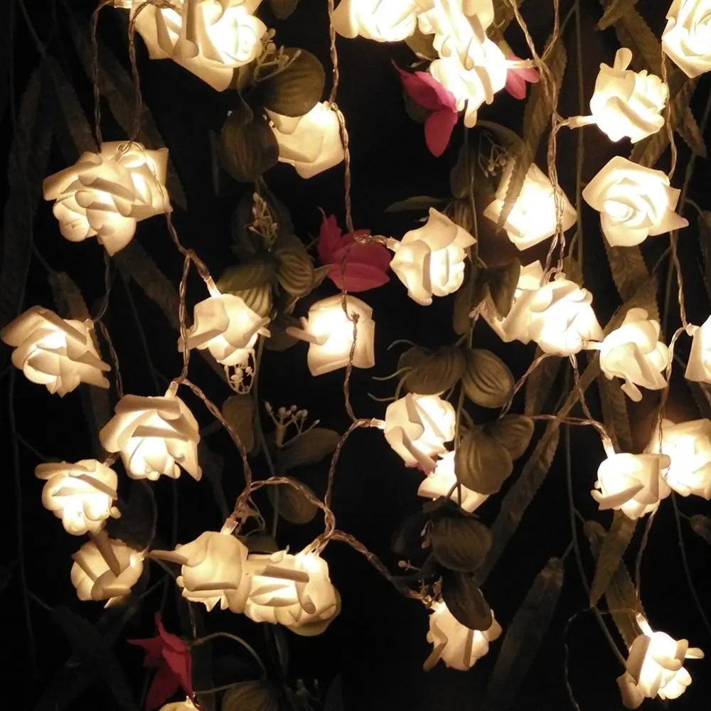 YIYANG 3 м 30 светодиодный Светодиодный светильник с розами, светодиодный фонарь с батареей АА, мероприятия Свадебная вечеринка, рождественские светильники, светодиодный светильник