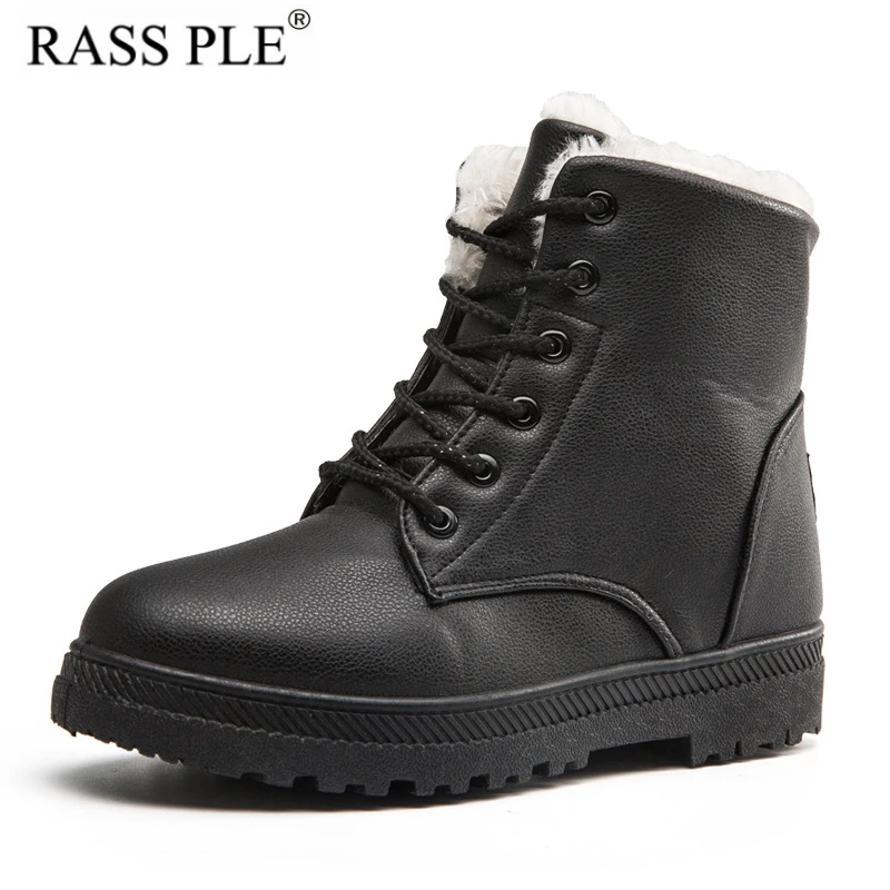 

Rass ple 2018 New Fashion Snow Boots Ankle Boots Shoes Women Winter Warm Shoes Botte Fur Boots Botas De Invierno Las Mujeres