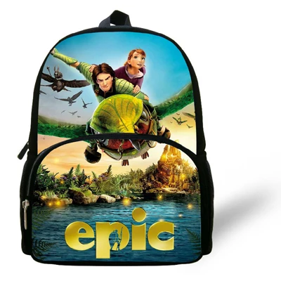 12-дюймовый Mochilas infantis фильм EPIC школьные сумки для детей; комплект с рисунком для детей школьного рюкзака EPIC напечатанная Книга сумка для От 1 до 6 лет - Цвет: Бежевый