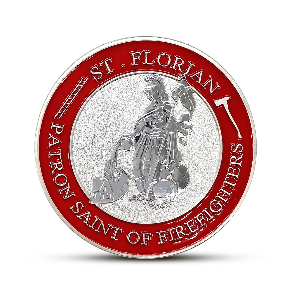 ST. Florian пожарные Patron молитва сувенирные монеты значок наградная монета США Подарки Коллекционные ремесла