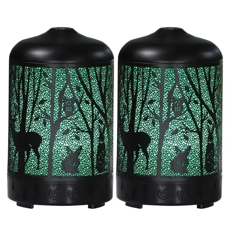 

100ml Deer Iron Case Timing LED Ultrasonic Aromatherapy Diffuser Humidifier