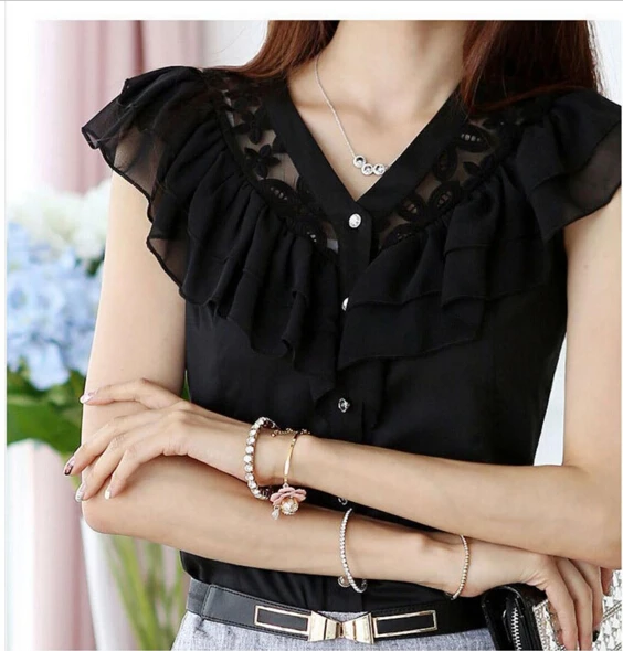 EAS NEW Ladies Shirts Korean Style Fashion Women Blouse Chiffon Shirts Lace Blouses Tops Blusa Femininas Blusa De Renda EAS NEW Ladies Shirts Korean Style Fashion Women Blouse Chiffon Shirts Lace Blouses Tops Blusa Femininas Blusa De Renda