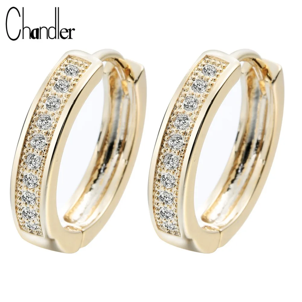 

Chandler Silver Plated Big Round Hoop Huggie Earrings For Women White CZ Stone Cubic Zirconia Wedding Jewelry Homme Femme B