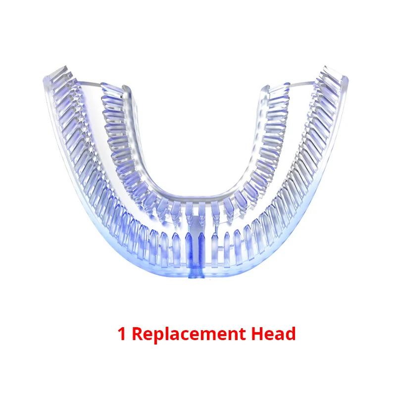 Звуковая электрическая зубная щетка для отбеливания зубов продукт для глубокой очистки на 360 градусов IPX7 Водонепроницаемая зарядка через usb со сменными головками - Цвет: Replacement Heads