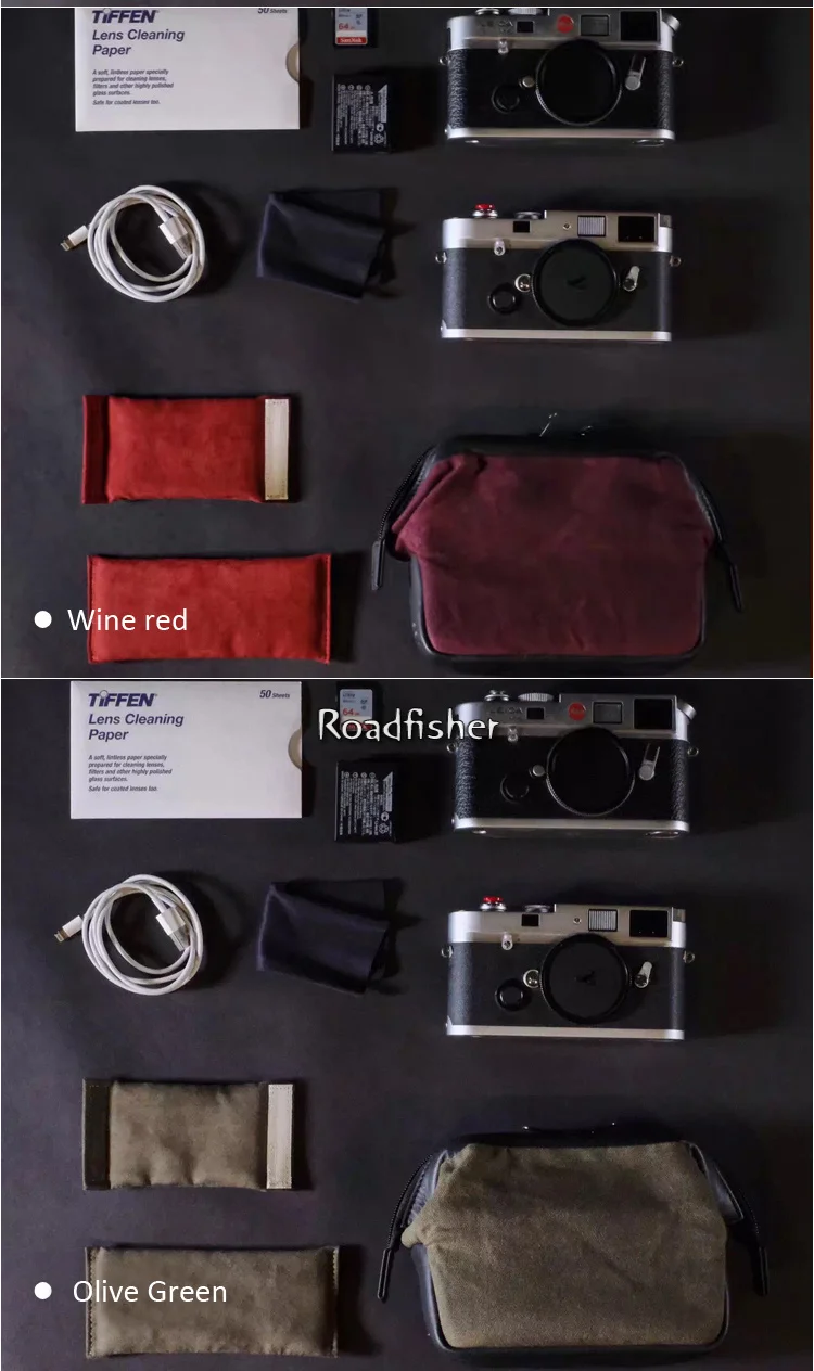 Roadfisher Натуральная Кожа Камера сумка Вставка Карманный чехол для Fujiflim XA2 X-A3 Leica M sony A7 Nikon Canon Rolleiflex