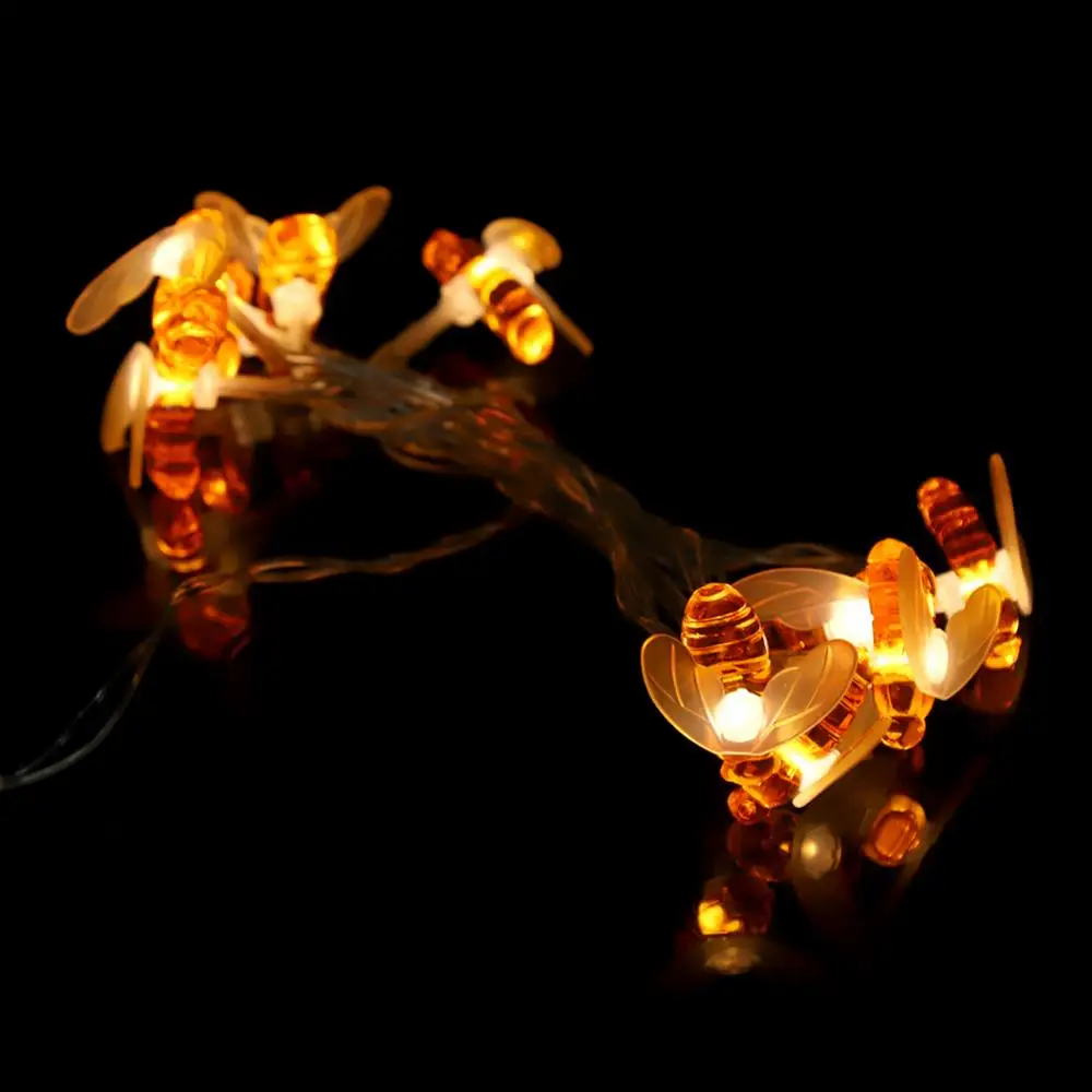 

USB 3V Bee Shape String Lights Outdoor LED String Courtyard Waterproof Lamp Christmas Festival Party String Light Decoration