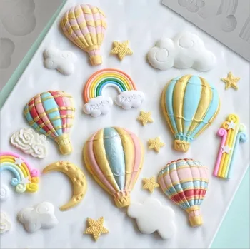 

New DIY Hot Air Balloon Silicone Fondant Mold Sugar Craft Cake Decorating Tools Fondant Chocolate Candy Moulds