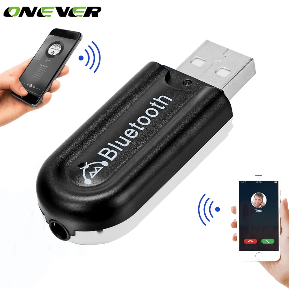 ONEVER 3.5 мм Bluetooth гарнитура для авто A2DP Музыка Аудио приемник AUX двойной Выход