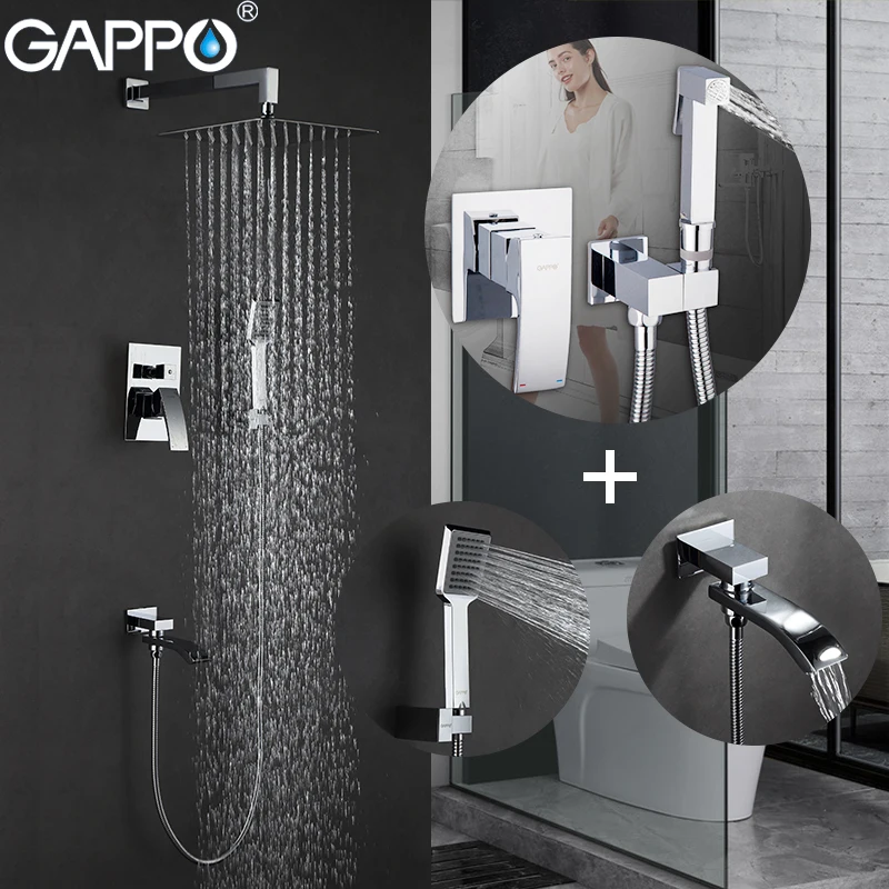 GAPPO Shower Faucets rain shower set bath rainfall shower mixer bath faucet tap mixer shower system Sanitary Ware Suite GAPPO Shower Faucets rain shower set bath rainfall shower mixer bath faucet tap mixer shower system Sanitary Ware Suite