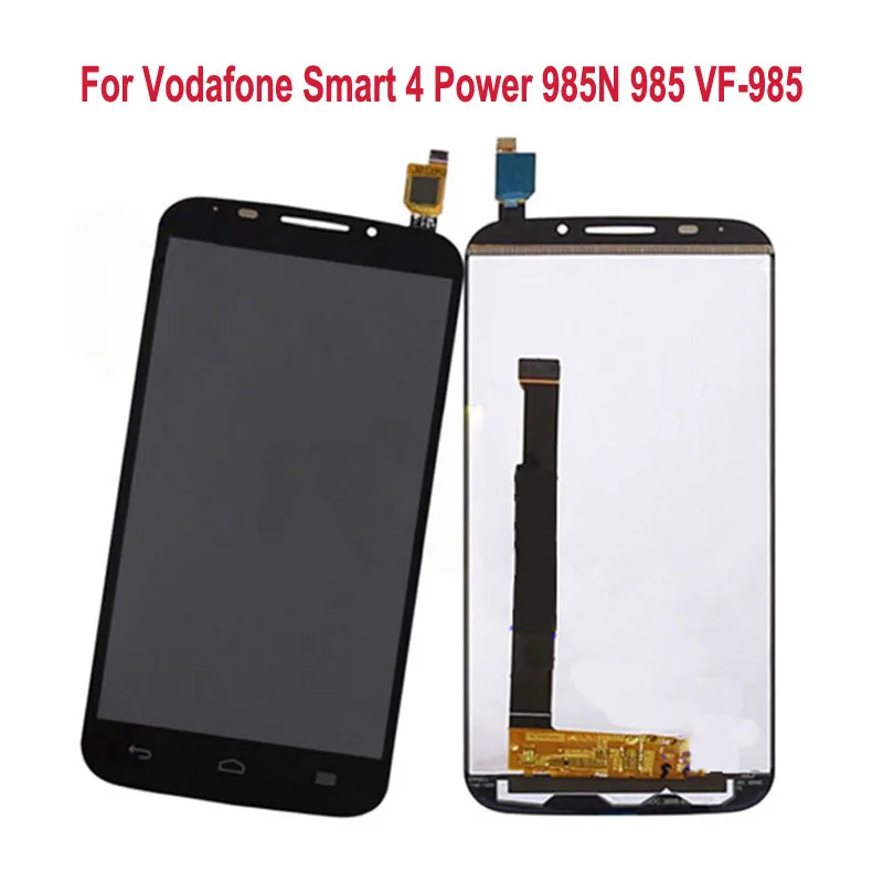 

Black White LCD Display For Vodafone Smart 4 Power 985N 985 VF-985+5.0" Touch Screen Digitizer Assembly Replacement