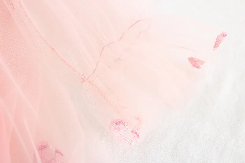 Фея Стиль платье принцессы вечерние сетки Фламинго платье-пачка для девочек на день рождения, Детские бальные платья, Vestidos