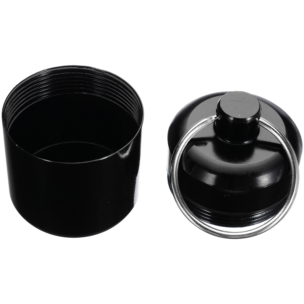 1Pcs Waterproof Pill Box Medicine Bottle with Keychain Aluminum Alloy Capsule Pill Storage Empty Bottle