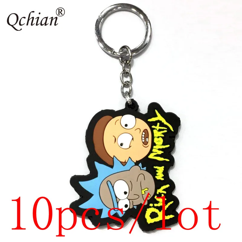 10 шт./лот двусторонний силиконовый Rck Morty Рюкзак декоративный кулон красивый подарок брелок для детей регистрации