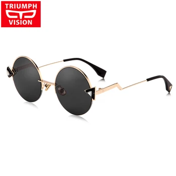 

TRIUMPH VISION Hot Sale Triangle Sunglasses Women Round Brand Designer Sun Glasses For Women New Style Female Oculos lunette
