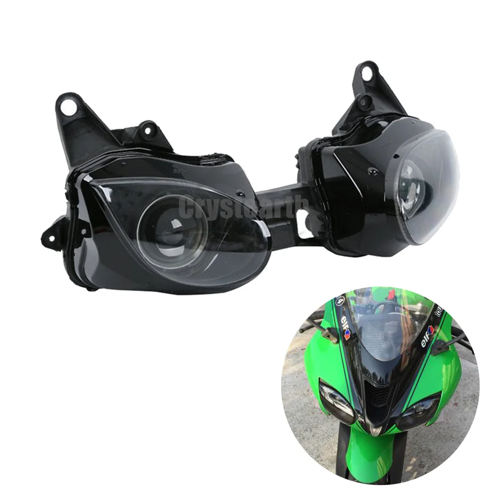 

Motorcycle Front Headlight Head Light Lamp Assembly Housing Case Kit For Kawasaki Ninja ZX6R ZX 6R ZX-6R 2007 2008 07 08