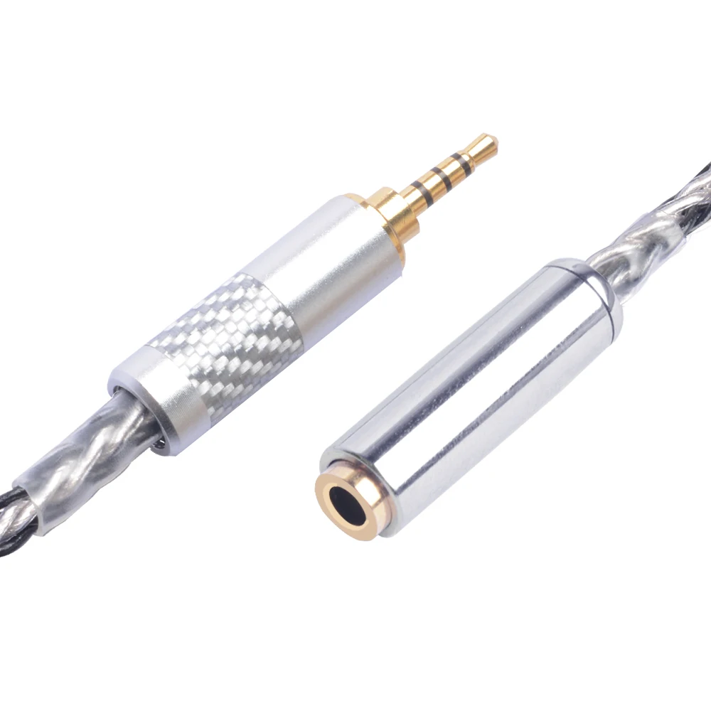 OKCSC 3 5mm Female Stereo Plug to 2 5mm Balance Male Jack OFC Audio Cable Adapter Plated Gold for Car Mp3 Audio Device Headphone
