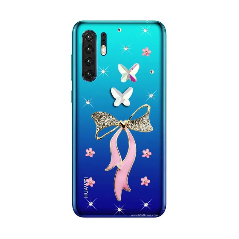 Для huawei P30 противоударный P30 lite чехол из прозрачного силикона с перевязанные цветы на заднюю панель для телефона для huawei P30 Pro Чехол - Цвет: transparent 1