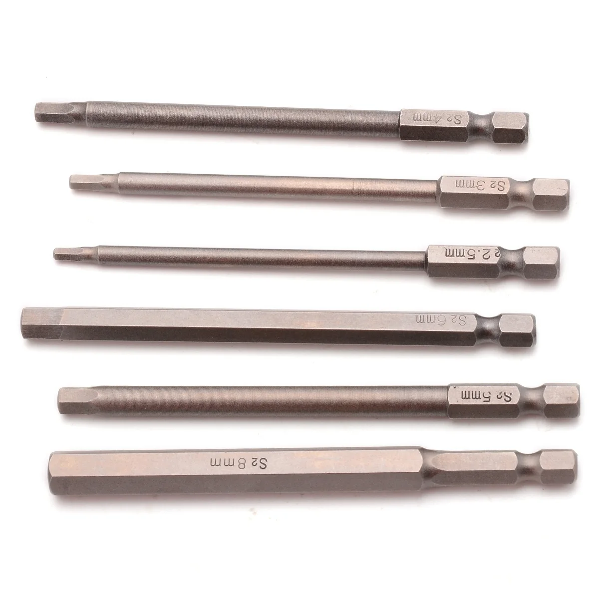 

6pcs 100mm Length Magnetic Torx Screwdriver Bits Set 1/4" Hex Shank Screwdriver Bits for Electric Tools H2.5-H8