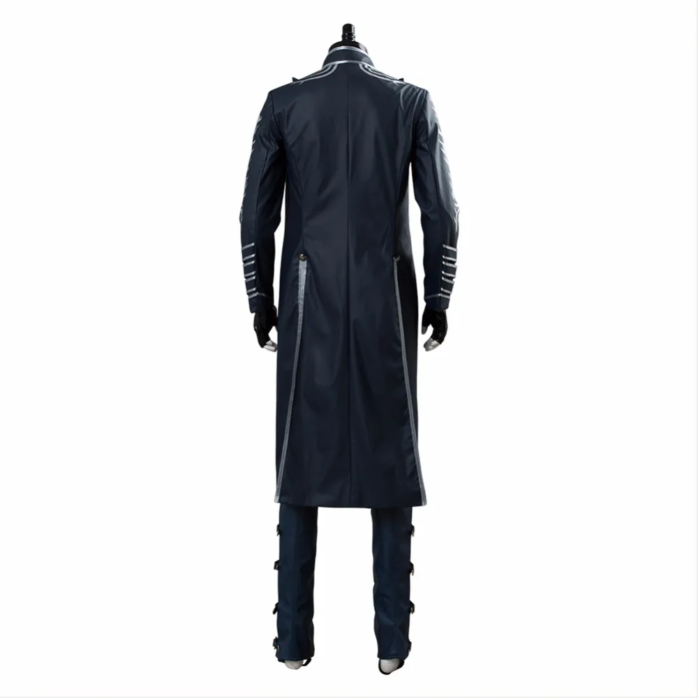 DMC 5 V Vergil косплей костюм в возрасте наряд кожаное пальто полный набор взрослых мужчин Хэллоуин карнавальные костюмы индивидуальный заказ