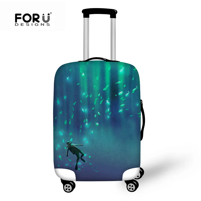 FORUDESIGNS/чехол для океанской рыбы растягивающийся защитный чемодан багажные Чехлы