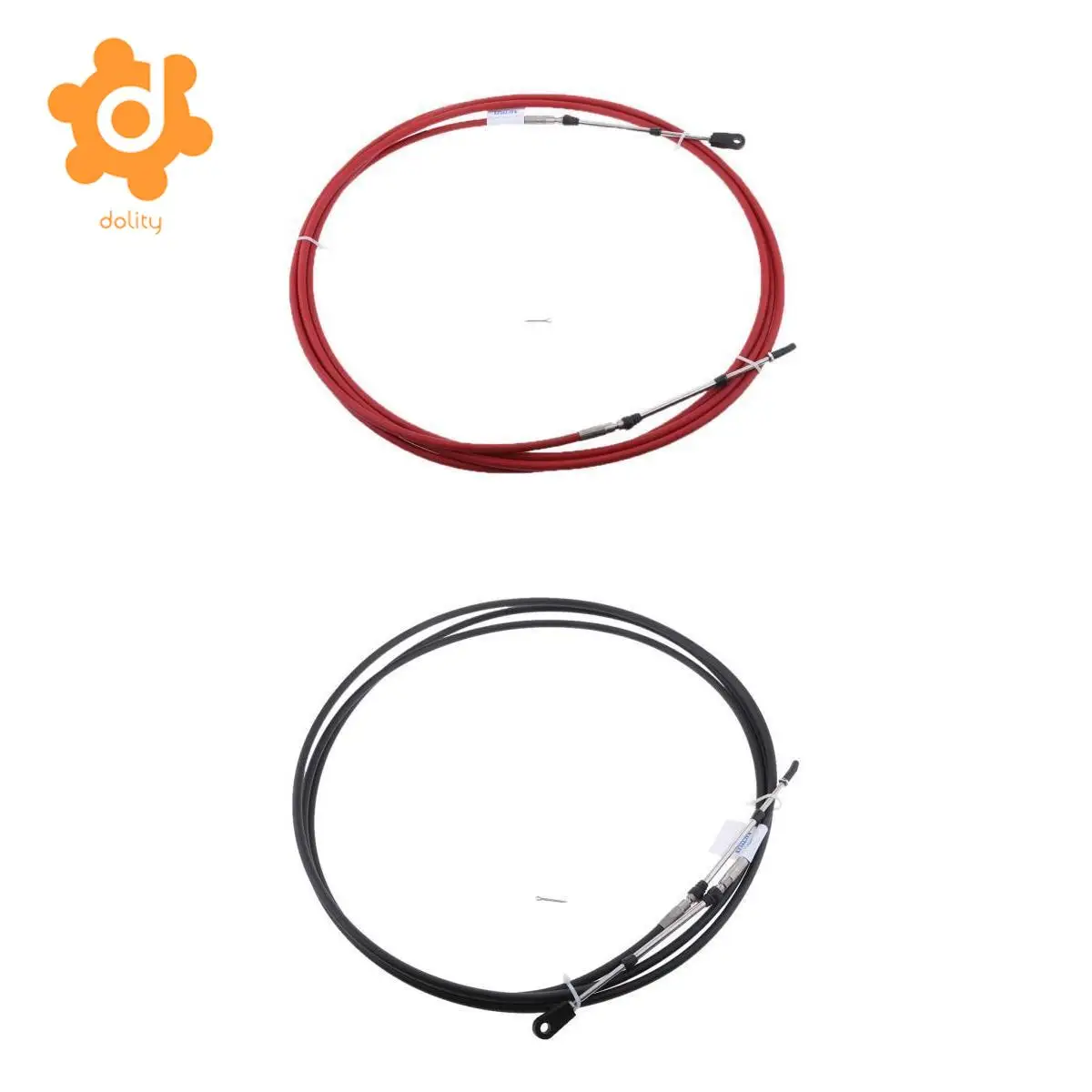 

2 Pieces 21Ft Throttle/Shift Remote Control Cable for Yamaha Outboard Black & Red