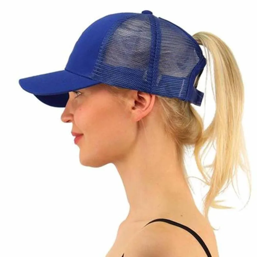 الصيف المرأة كاب رياضي شبكة ذيل حصان البيسبول قبعات الأزياء Snapback قبعات للنساء و رجل الرياضة قبعة للجنسين العظام قطرة