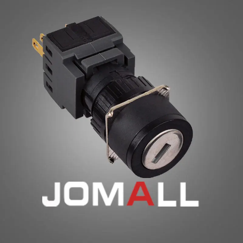 

F16Y-22Y/31 round key-lock three position maintained push button switch