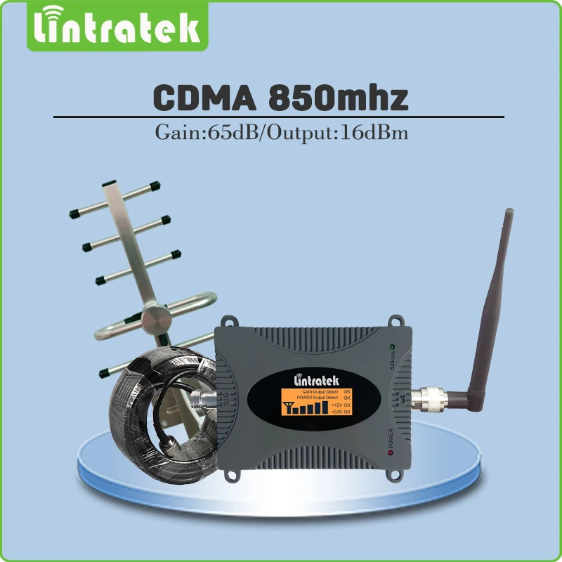 

Lintratek CDMA 850Mhz Signal Repeater 2G 3G Band 5 CDMA Booster Mobile Phone Signal Booster Repetidor 850 mhz amplificador @7