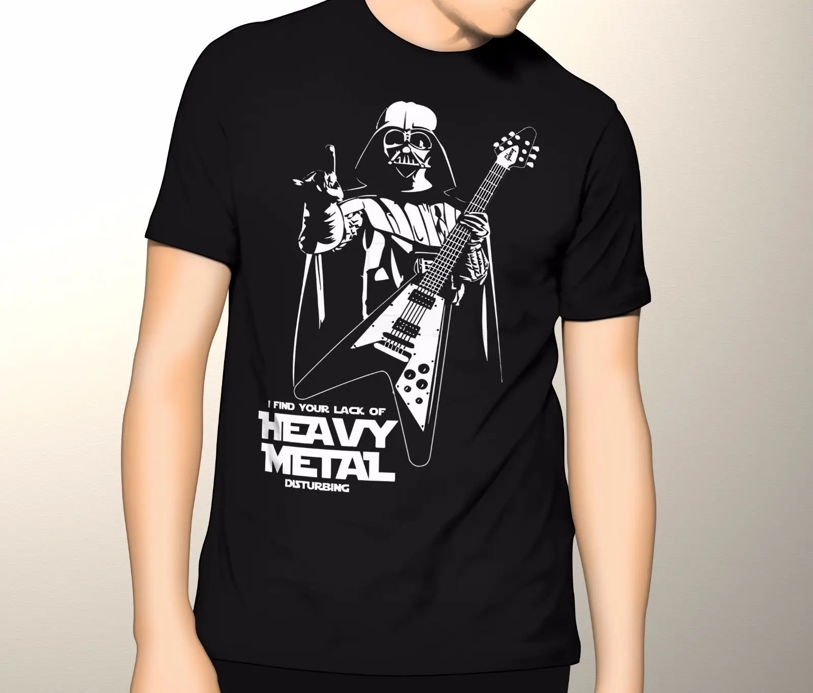Darth Vader T-Shirt Metal Star Wars Shirt Premium Print T Men Summer Style Fashion top tee | Мужская одежда