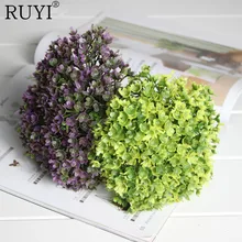 Декоративные аксессуары для украшения растений в виде цветов сливы, искусственные листья, 6 шт./лот, вечерние украшения для дома