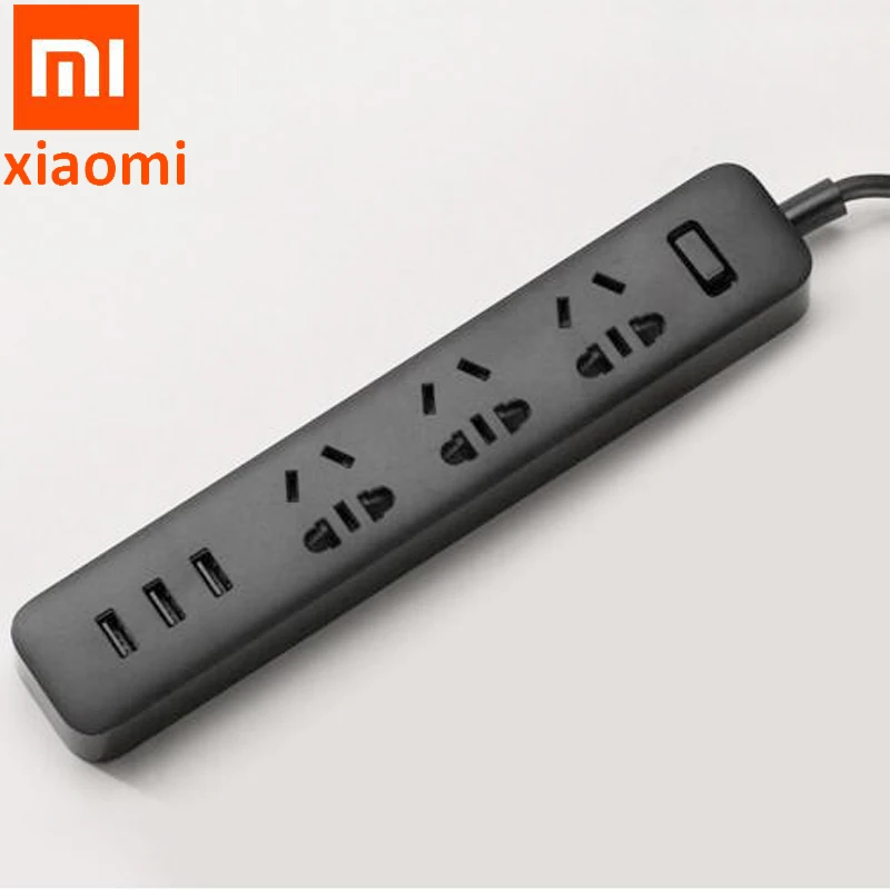 Xiaomi электронный разъем питания быстрая зарядка 3 USB+ 3 розетки стандартный разъем расширение интерфейса ЕС США нет смарт