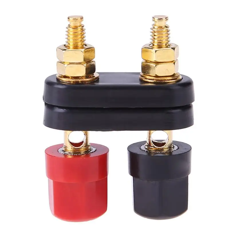 

New Arrival Banana plugs Couple Terminals Red Black Connector Amplifier Terminal Binding Post Banana Speaker Plug Jack
