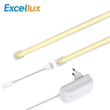 2 шт. x 50 см 24 в алюминиевый бесшовный Соединительный Светодиодный светильник освещение кухонного шкафа с 1 шт. DC разъемом+ 1 шт. 24 В 1A адаптер